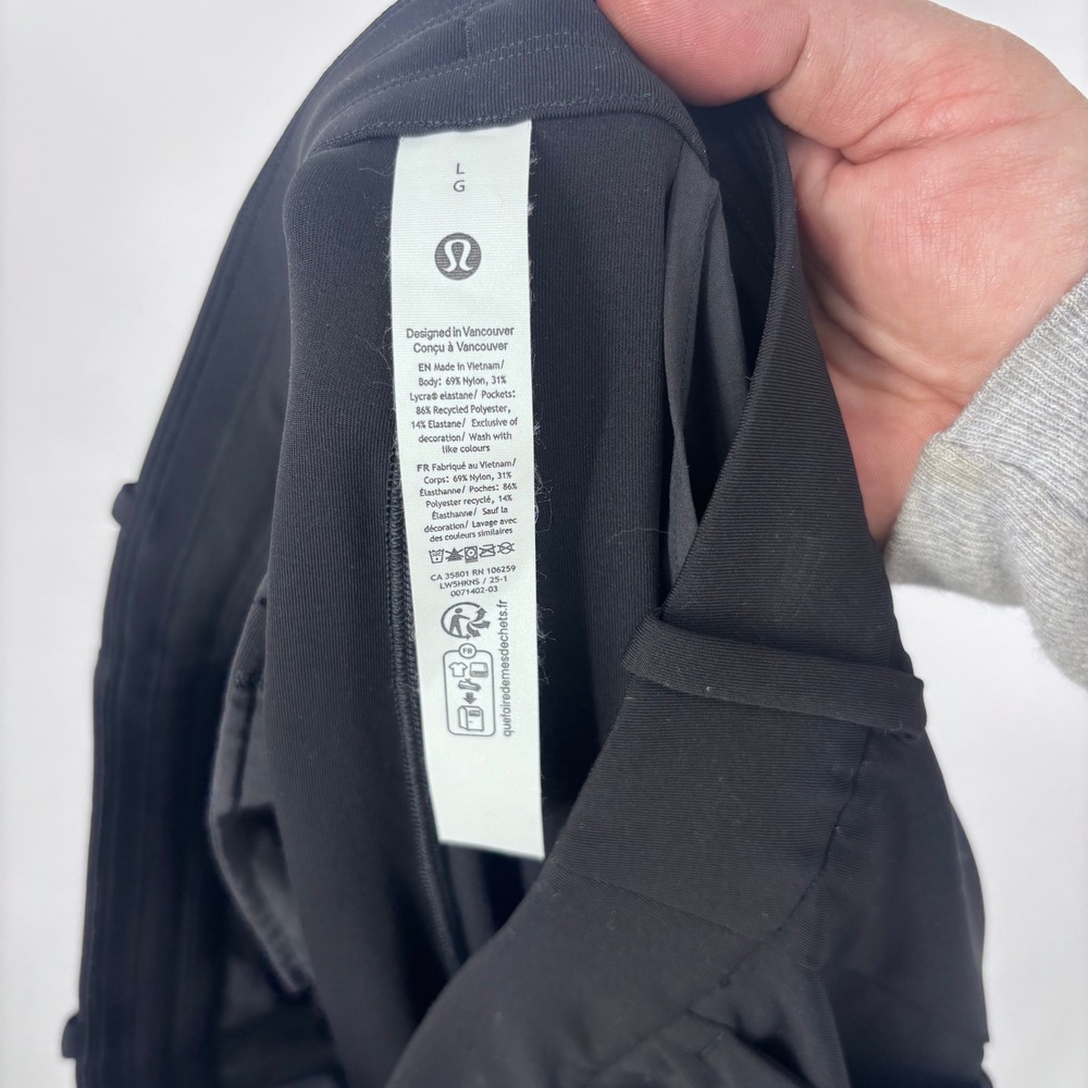 Lululemon Daydrift High-Rise Wide-Leg Trouser Sz L Black Pleated Pants LW5HKNS - Picture 6 of 9